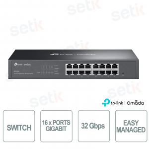 TP-Link Omada ES216G Switch with 16 Gigabit Ports - Easy Managed