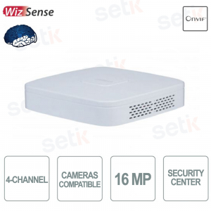 Enregistreur NVR IP 4K HDMI 16MP 4 canaux pour caméras de surveillance - DAHUA