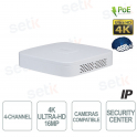 Dahua NVR 4 Channel PoE 4K 16MP IP Recorder for CCTV Cameras