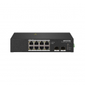 8-Port Gigabit PoE + 2-Port Gigabit Fiber Optic Network Switch - Hikvision