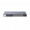 Commutateur intelligent Hikvision PoE 24 ports 10/100/1000 Mbit/s - 4 ports fibre optique Gigabit