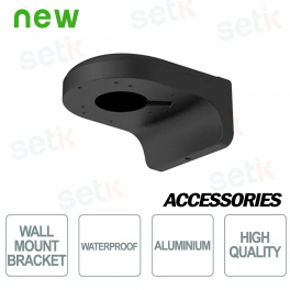 Staffa di Fissaggio a parete per telecamere Dome - Waterproof - Alluminio - Nera - Dahua