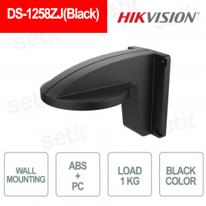 Staffa di montaggio a parete per telecamere in plastica - colore Nero - Hikvision