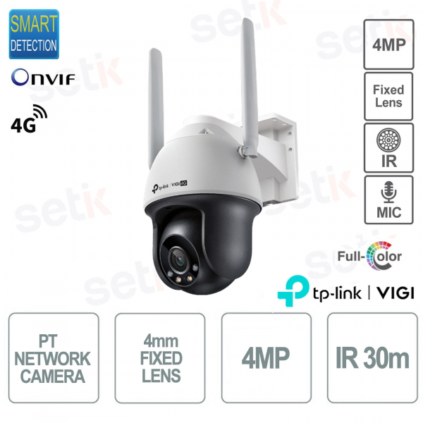 TP Link VIGI C540-4G(4mm) 4MP 4G Full Color Night Vision IP66 Outdoor PT Camera