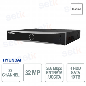 copy of NVR Hyundai Registratore NVR 64 Canali IP 400Mbps-Fino a 32MP
