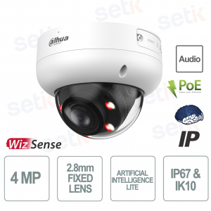 copy of Telecamera Bullet Bianco AI Lite Wizsense IP ONVIF® PoE 8MP 2.8mm Starlight Full Color - S4 - Dahua
