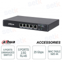 Unmanaged Gigabit Switch - 5 ports 2.5G RJ-45 - Dahua