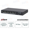 Switch Unmanaged Gigabit - 8 porte 2.5G RJ-45 - Dahua