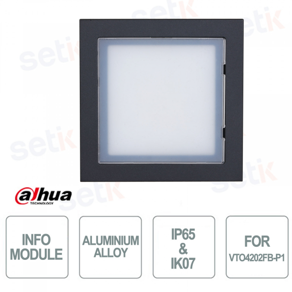Expansion Module - For VTO4202FB-P1 - IP65 and IK07 Protection - Made of Aluminum - Dahua