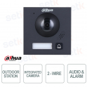 Station hybride extérieure avec caméra bifilaire 2 Mpx 160° - Bouton mécanique - Dahua