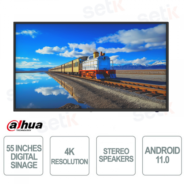 Digital Signage LCD - 55 Inch 24/7 Operation - 4K - 8ms - Dahua