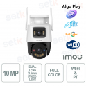 Caméra IP sans fil Cruiser Dual Lens 2 10MP 3K Full Color 3,6 mm PTZ et Wi-Fi - Imou