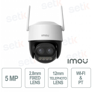 Telecamera Cruiser Z Wireless IP 5MP 3K Full Color 2.8mm + 12mm PT e WI-FI - Imou