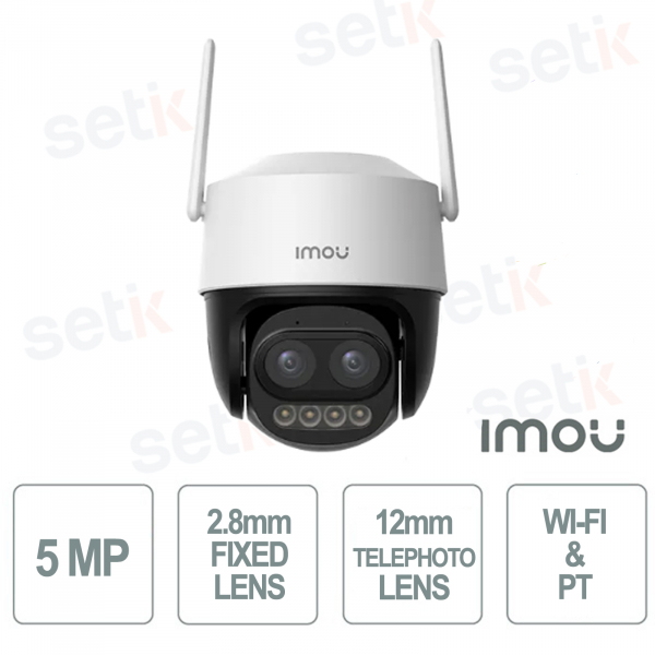 Telecamera Cruiser Z Wireless IP 5MP 3K Full Color 2.8mm + 12mm PT e WI-FI - Imou