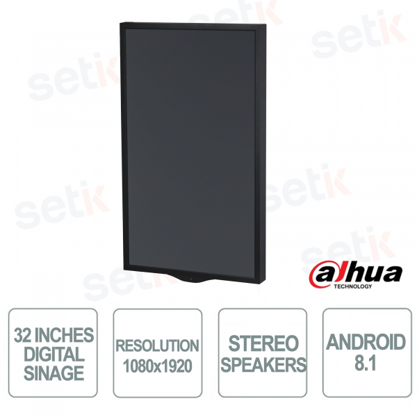 Digital Signage LCD - 32 Pollici verticale funzionamento 24/7 - 6ms - Dahua