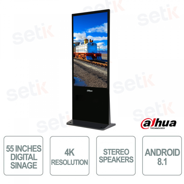 Digital Signage LCD - 55 Pollici verticale - risoluzione 2160 x 3840 4K - 8ms - Dahua