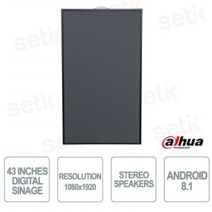 Digital Signage LCD - 43 Pollici verticale funzionamento 24/7 - 8ms - Dahua