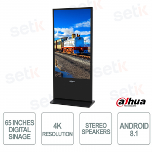 Digital Signage LCD - 65 Pollici verticale - risoluzione 2160 x 3840 4K - 8ms - Dahua