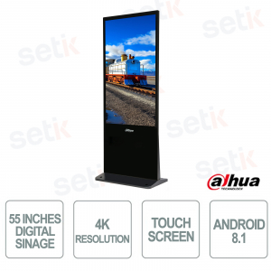 Digital Signage LCD - 55 Pollici verticale - risoluzione 4K - 8ms - Touchscreen - Dahua