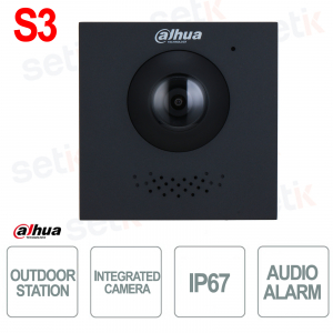 Outdoor Station with 2Mp 160° Camera - Vandal-Proof - Black - S3 - Dahua