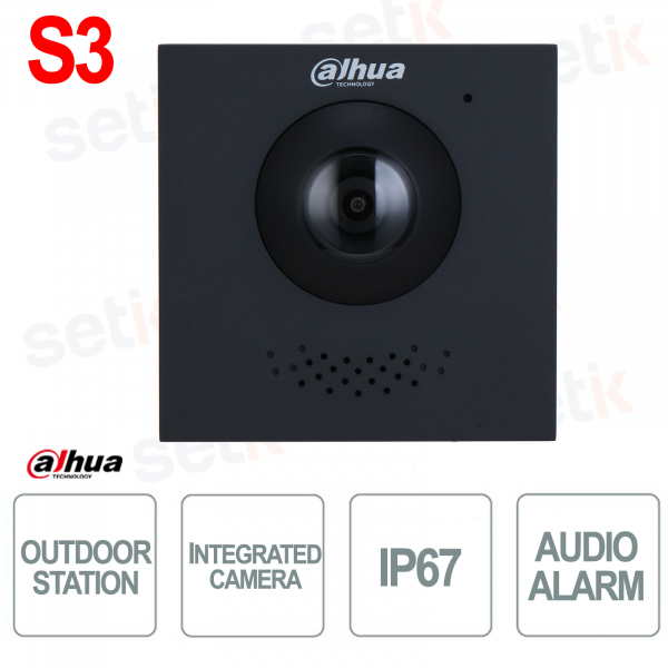 Postazione Esterna con Telecamera 2Mp 160°- Antivandalo - Nero - S3 - Dahua
