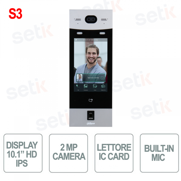 Station IP extérieure pour copropriété multifamiliale 2MP écran 10 pouces RFID IC IP65 - Dahua