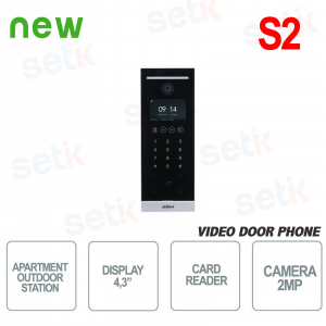 Interphone vidéo extérieur pour appartement - 2 MP - Écran LCD - S2 - Dahua