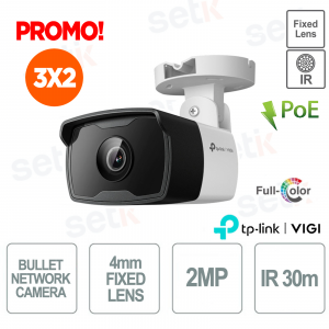 TP Link C320I ViGi 2MP 4mm IR 30m IP67 Night Vision Outdoor Bullet Camera