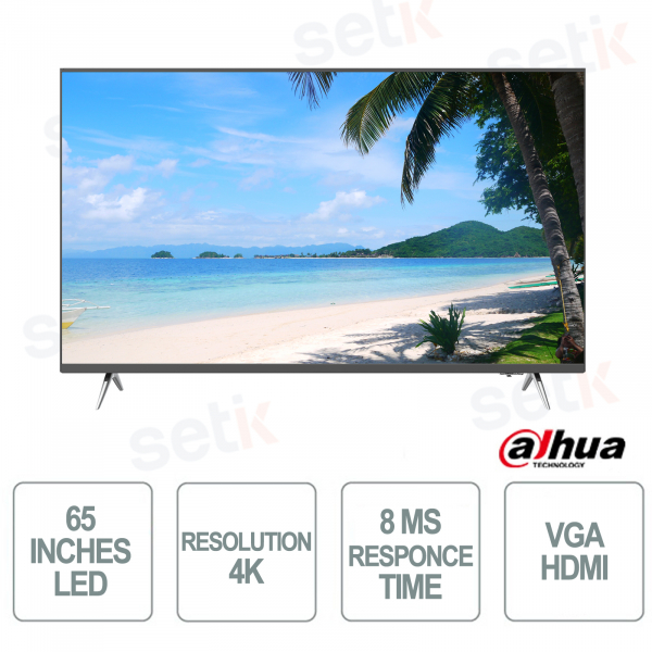 65 Pollici - LED - 4K Ultra HD - 24/7 - 8ms - VGA - HDMI - Dahua