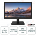 Moniteur LED 19 pouces - 1600 x 900 - 5 ms - 75 Hz - 24 h/24 et 7 j/7 - Dahua