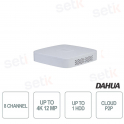 Nvr Smart 1U 8 canali 4K 1HDD 12MP 4 POE - DAHUA