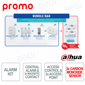 Bundle B&B Dahua – Alarm control panel + magnetic control + access control + access point + 3 CO monoxide sensors in Promo