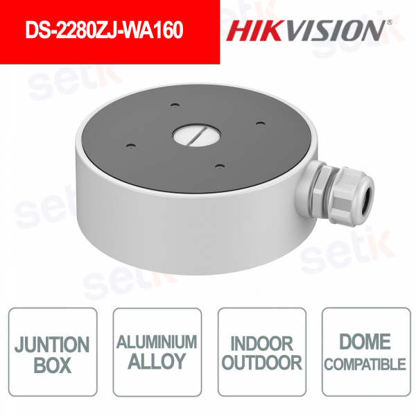 Scatola di Giunzione DS-2280ZJ-WA160 in Alluminio per Telecamere da Interno ed Esterno - HIKVISION