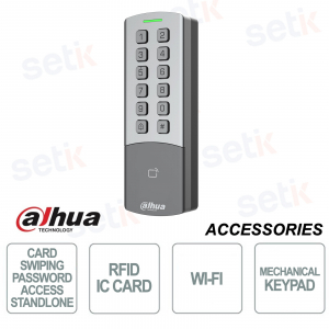 ASI1201M-MEW-BB - Terminale Controllo Accessi con RFID, Wi-Fi, IP65 e Gestione Web - Dahua