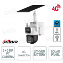 PT 4G Camera with 2 3MP Sensors, Multiple Lenses, Battery, IR/LED and Smart Tracking - Dahua