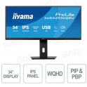 XUB3493WQSU-B6 - Moniteur 34" UltraWide WQHD IPS IIYAMA – Multitâche et confort visuel - IIYAMA