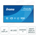LH6575UHS-B2AG - Monitor 65" 4K iiyama ProLite – Android 11 e Digital Signage 24/7