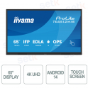 TE6512MIS-B4AG - iiyama 65" 4K Interactive Display - Android Touchscreen for School and Office