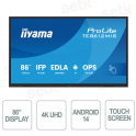 iiyama TE8612MIS 86" 4K Interactive Display – Android, USB-C & Touch AI