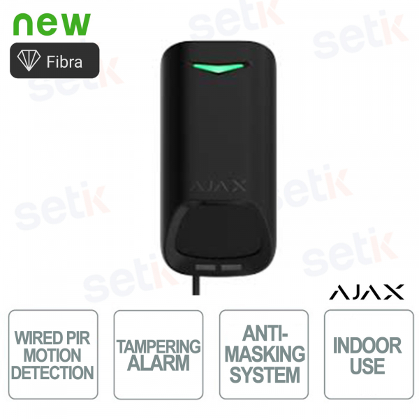 Ajax Superior MotionProtect G3 Fibrar Black – Wired PIR Motion Sensor with Fiber Technology and Advanced Anti-Masking