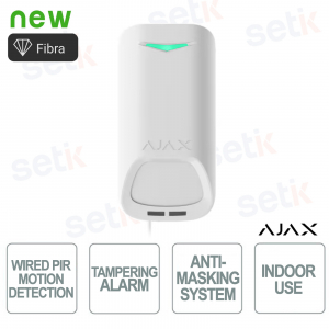 Ajax Superior MotionProtect G3 Fibrar Bianco – Sensore di Movimento PIR Cablato con Tecnologia Fibra e Anti-Masking Avanzato