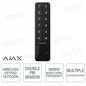 Ajax KeyPad Outdoor Black Wireless Keyboard: Safe and Smart Control