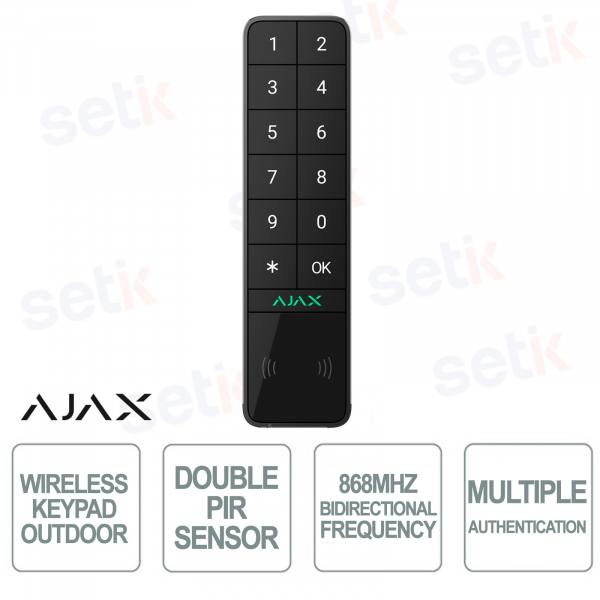 Ajax KeyPad Outdoor Black: Wireless Keyboard - Safe and Smart Control