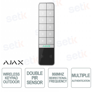 Ajax KeyPad Outdoor White Wireless Keyboard: Safe and Smart Control