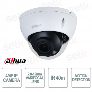 Caméra dôme IP Dahua 4MP avec objectif motorisé et IR 40 m