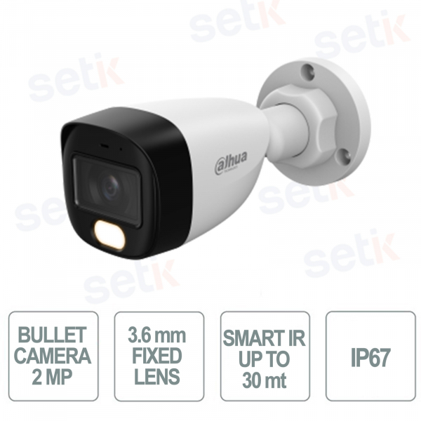 Telecamera Dahua 2MP HDCVI con Smart Dual Light e Ottica 3.6 mm