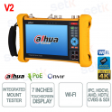 Multifunction Video Tester PFM906-E V2 Dahua | 7" touchscreen, TDR network test, HDMI 4K, PoE, ONVIF