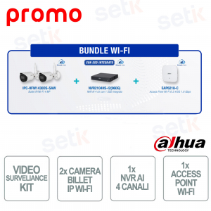 Bundle Wi-Fi Dahua – Videosorveglianza Wireless con NVR SSD e Access Point