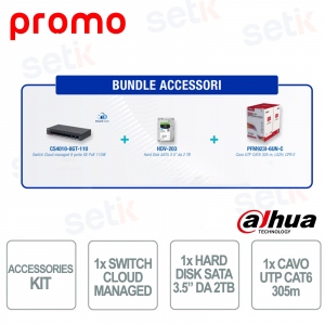 Bundle Accessori Dahua – Rete, Archiviazione e Cablaggio in un’unica soluzione