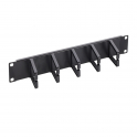 Pannello Gestione Cavi 1U per Armadi Rack 19'' | RAOK-1P in Plastica con Fissaggio 4 Punti